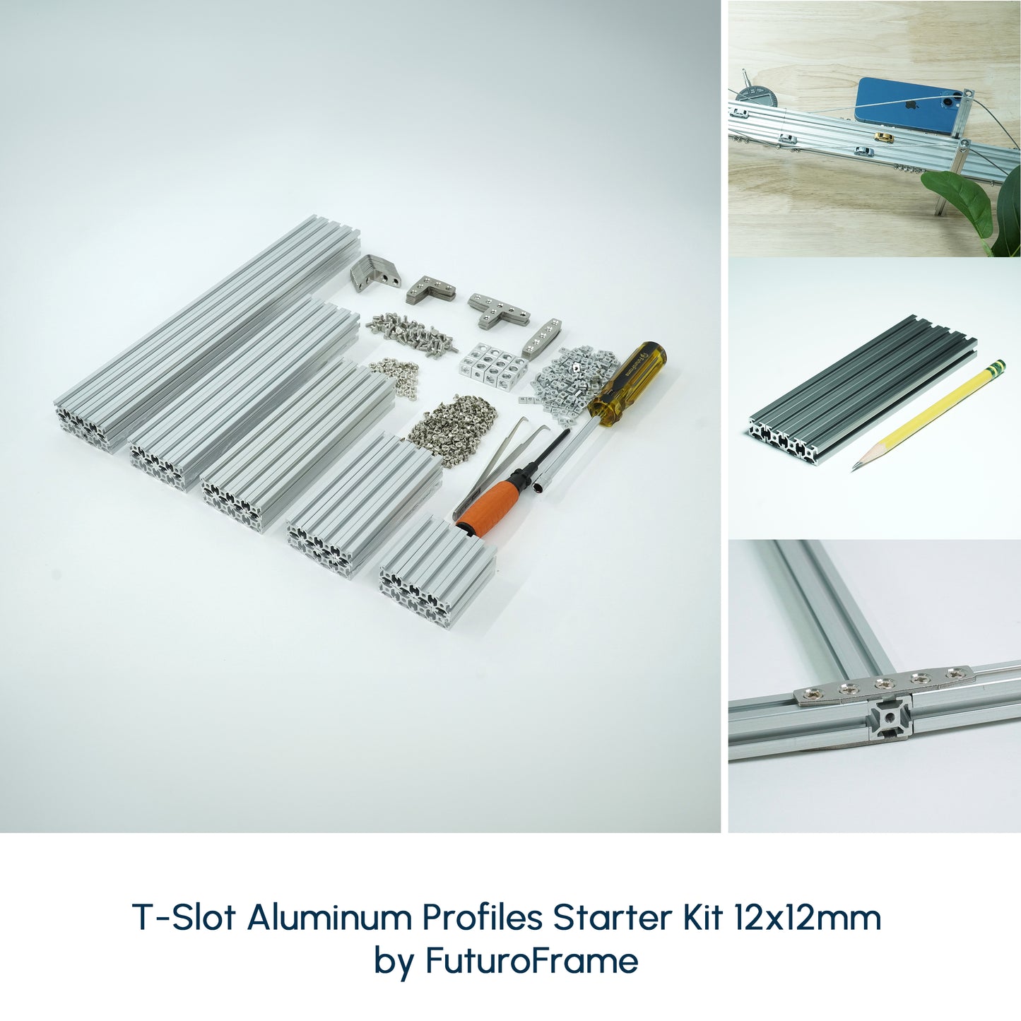 12x12mm Starter Kit - miniature t-slot aluminum extrusions