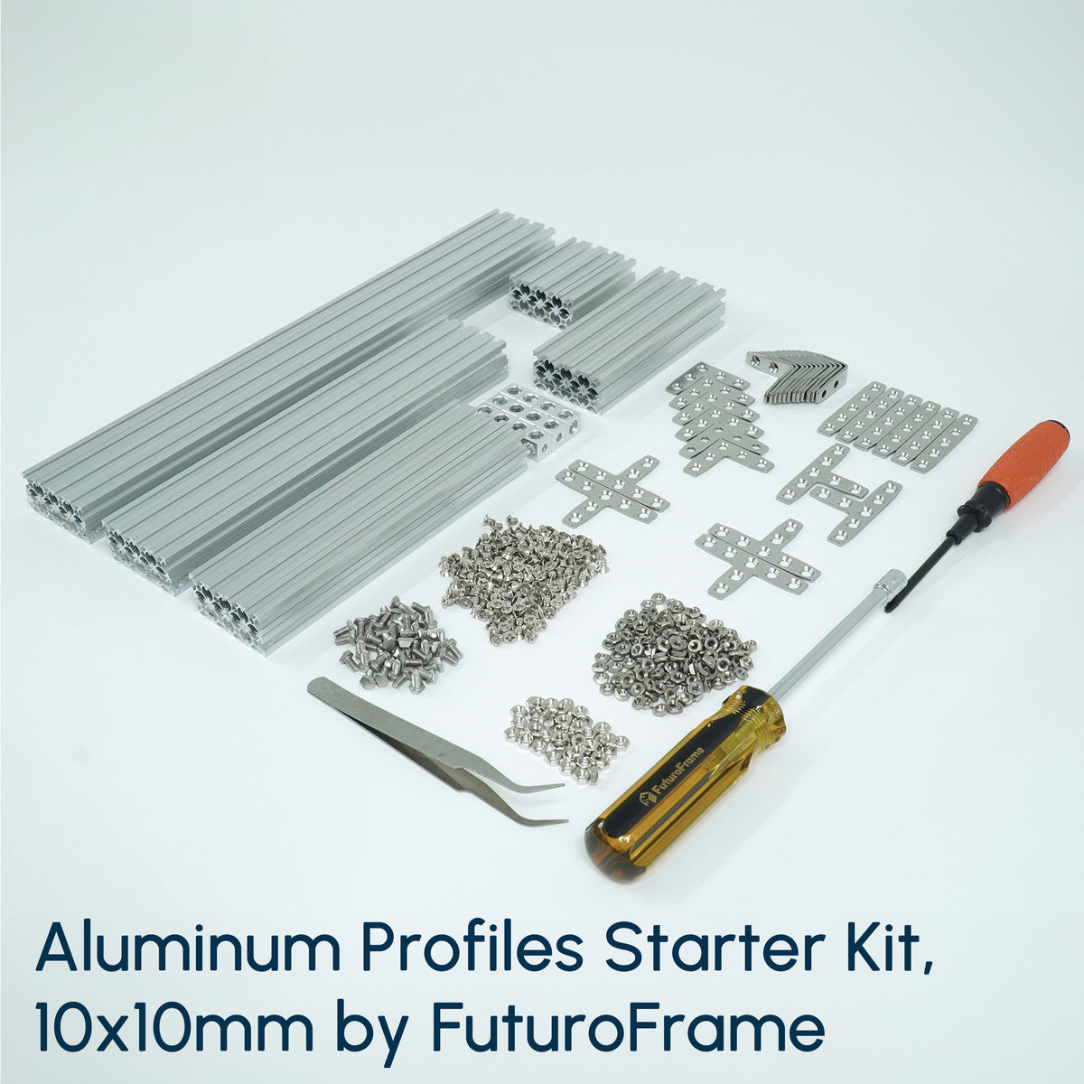 10x10mm Starter Kit - miniature t-slot aluminum extrusions– FuturoFrame ...