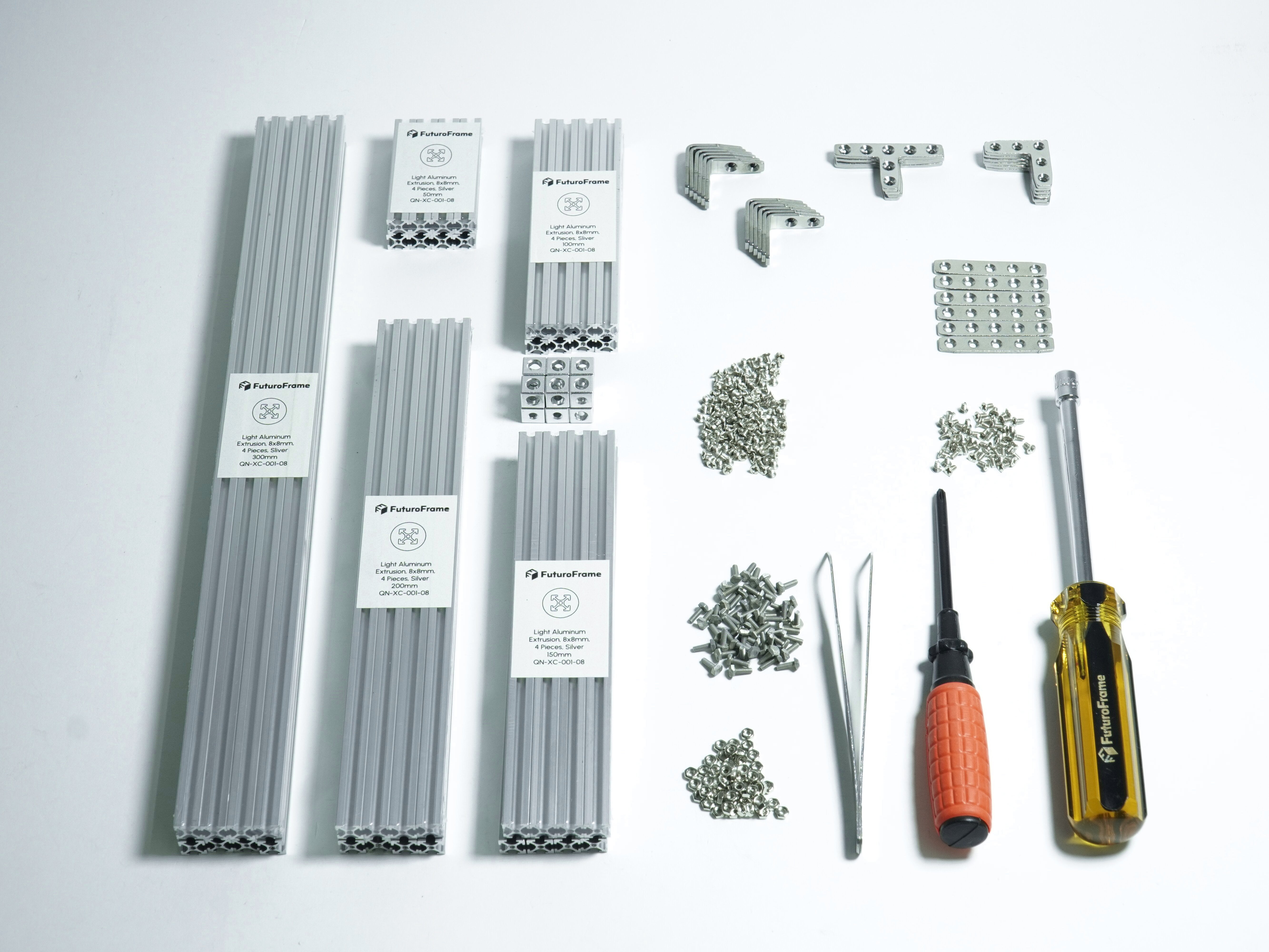 Threadstarter Slot 8x8mm Starter Kit - miniature t-slot aluminum extrusions– FuturoFrame ...