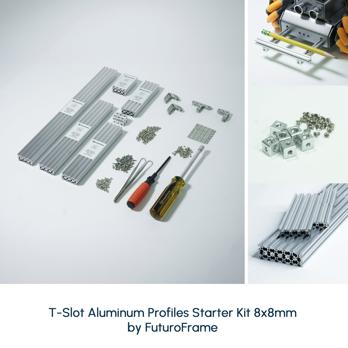 8x8mm Starter Kit - miniature t-slot aluminum extrusions– FuturoFrame ...